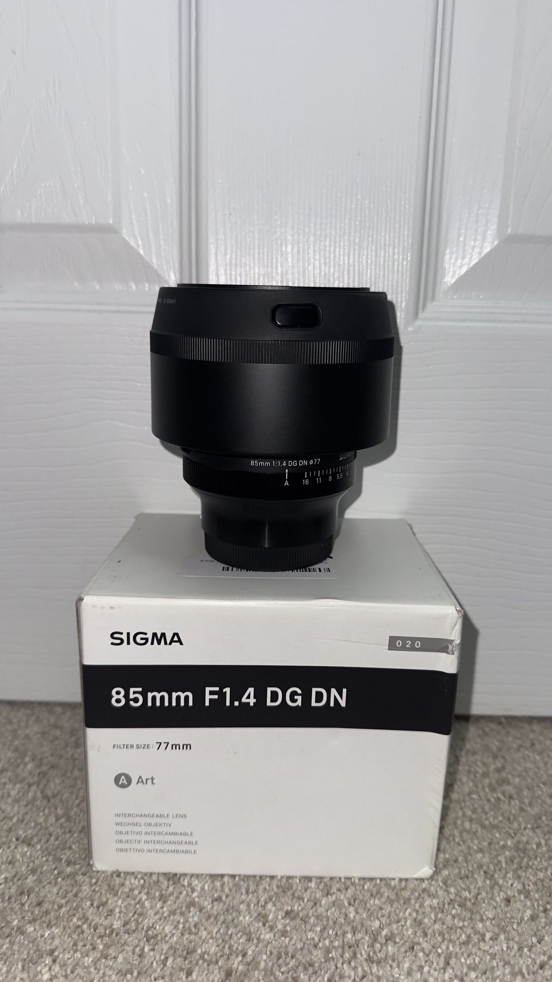 Sigma Sony E Mount 85mm 1.4f Lens