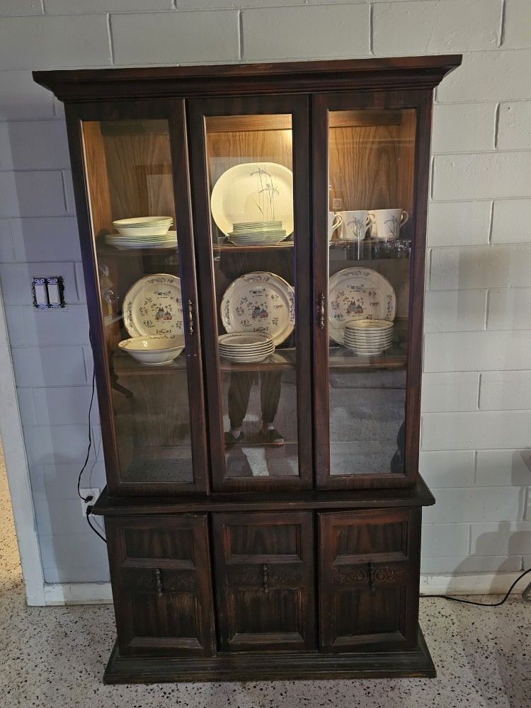 Chinese Cabinet With Dishes