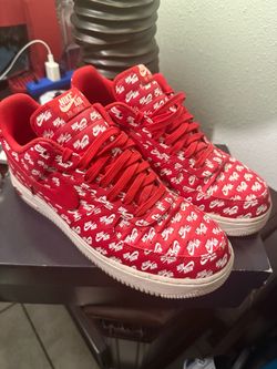Nike Air Force 1 Low 07 QS 'All Over Logo Red'