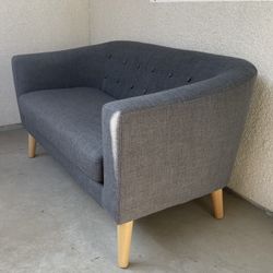 Christopher Knight Home Bridie Mid-Century Modern Loveseat, Grey Fabric