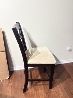 MOVING SALE ! Dark wood chairs set of 4