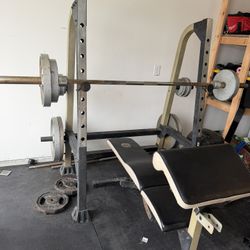 Bench Press And Squad Rack 