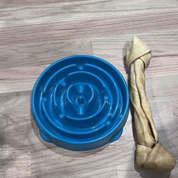 Non-Skid Plastic Slow Feeder Interactive Dog Bowl 10 Inches  🦴 15inches