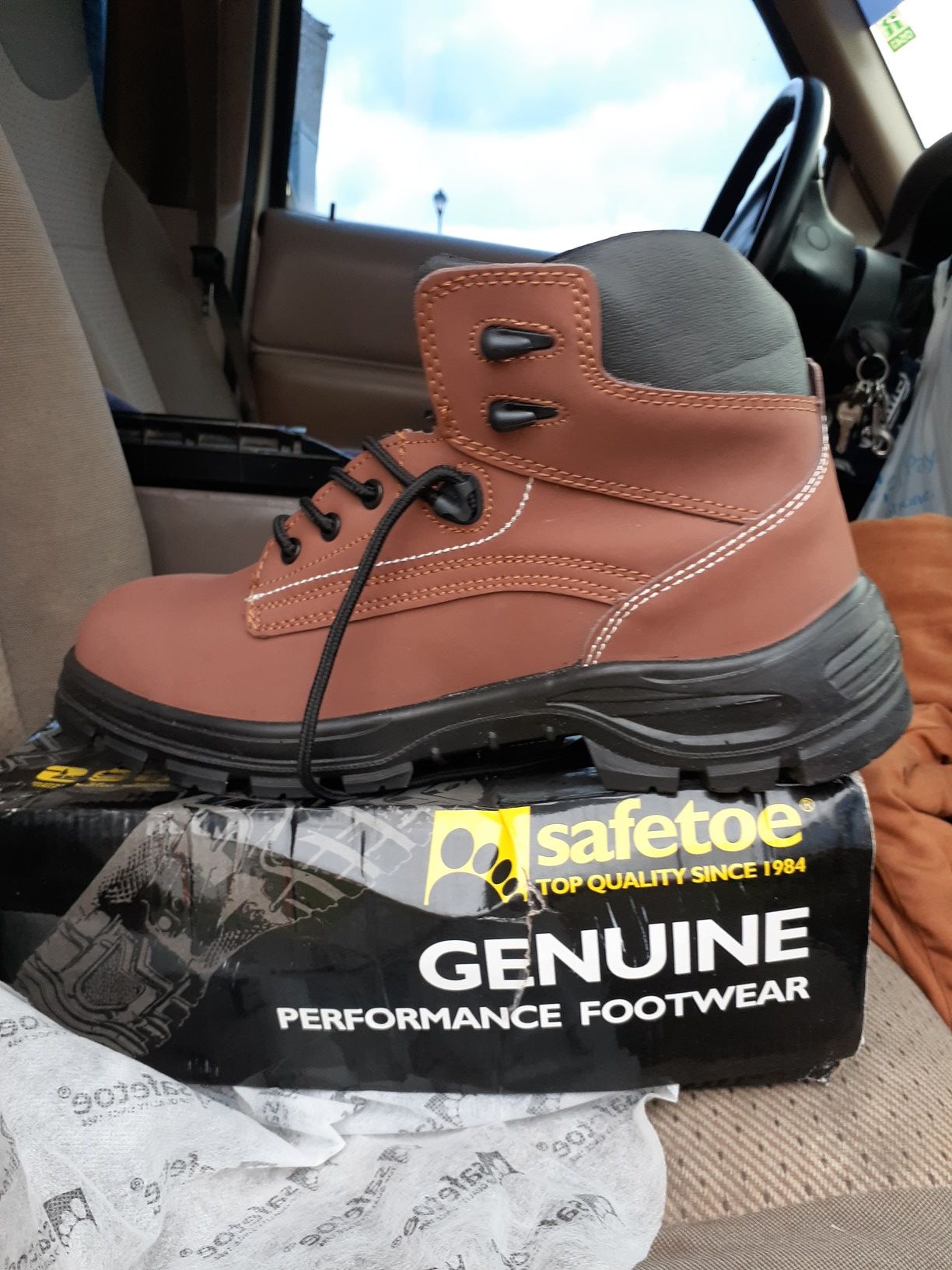 Steel toe boots 12"