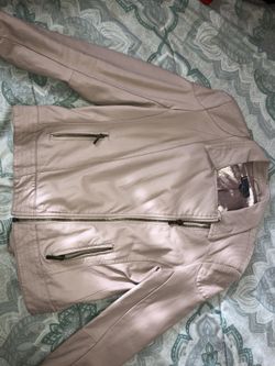 Pink leather jacket