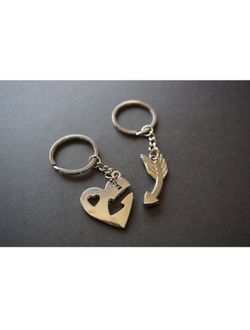 New heart & arrow couple keychain