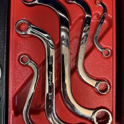Snap-On 5 pc 12-Point SAE Flank Drive® Half-Moon Box Wrench Set (7/16–15/16")