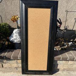 black framed cork board