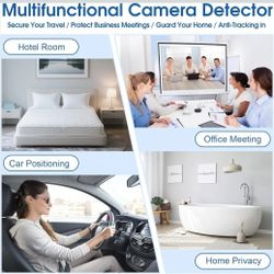 Camera Detectors, Portable Scanner Hidden Detector,2-in-1 Camera Detector with LED Light for Bathroom, Hotel, Travel,6 Levels Sensitivity