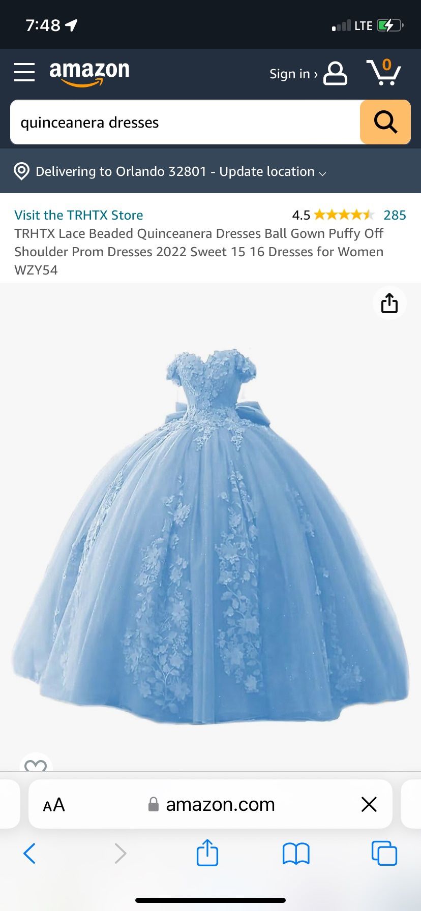 Quinceañera Princess Sweet sixteen Dress