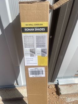 No drill cordless Roman shades