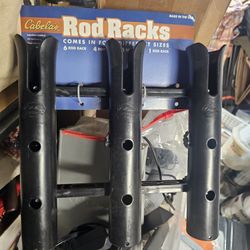 Cabela's Fishing Rod Rack Multiple Mounting Options  Black, New