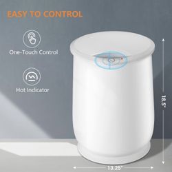 2024 Upgrade Towel Warmers Timer Function Auto Shut Off 20L Large Capacity Hot Towel Warmers Bucket Portable for Bathroom, Ideal Gift for Valentine's 
