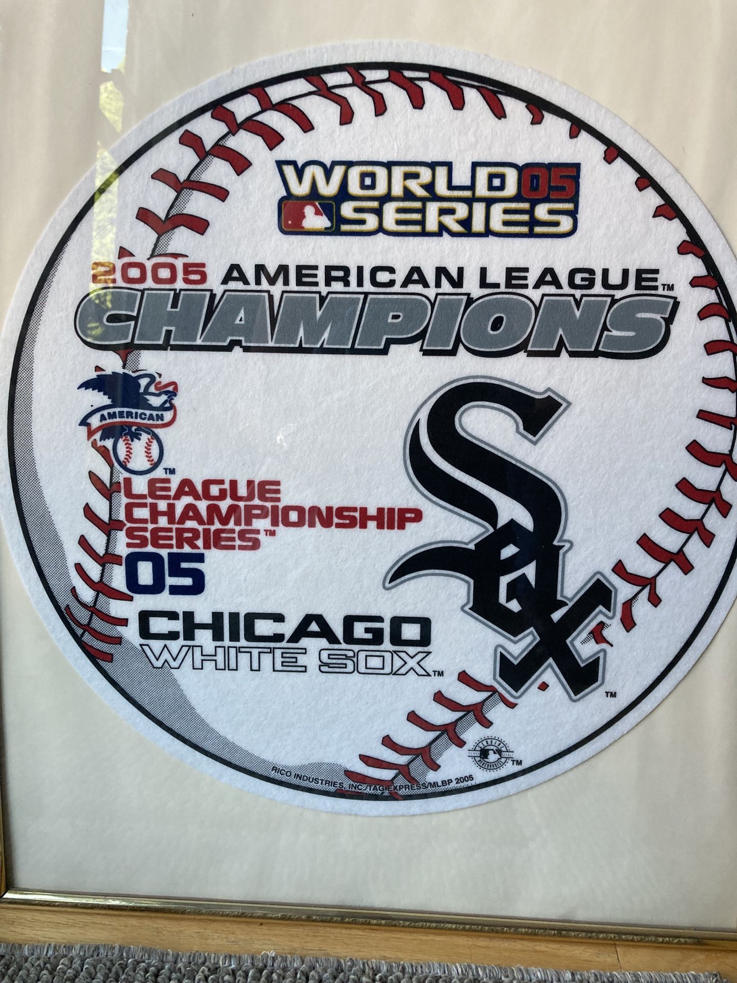 2005 World Series Championship White Sox Round Pennant