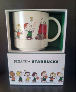 STARBUCKS 2026 Peanuts Snoopy 14oz. Ceramic Mug NEW IN BOX