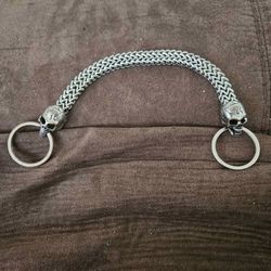 Stainless steel skull keychain