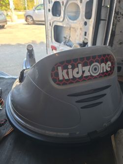 Kidzone 6V Electric Ride On Bumper Car for Kids & Toddlers 1.5 - 5 Years Old, DIY Sticker Baby Bumping Toy Gifts, LED Lights
