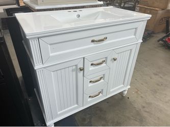 $275 EACH Newly Assembled Solid Wood Frame 36” Bathroom Vanity with Top Sink