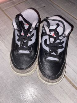 Air Jordan 3 Toddler Sneakers Black White