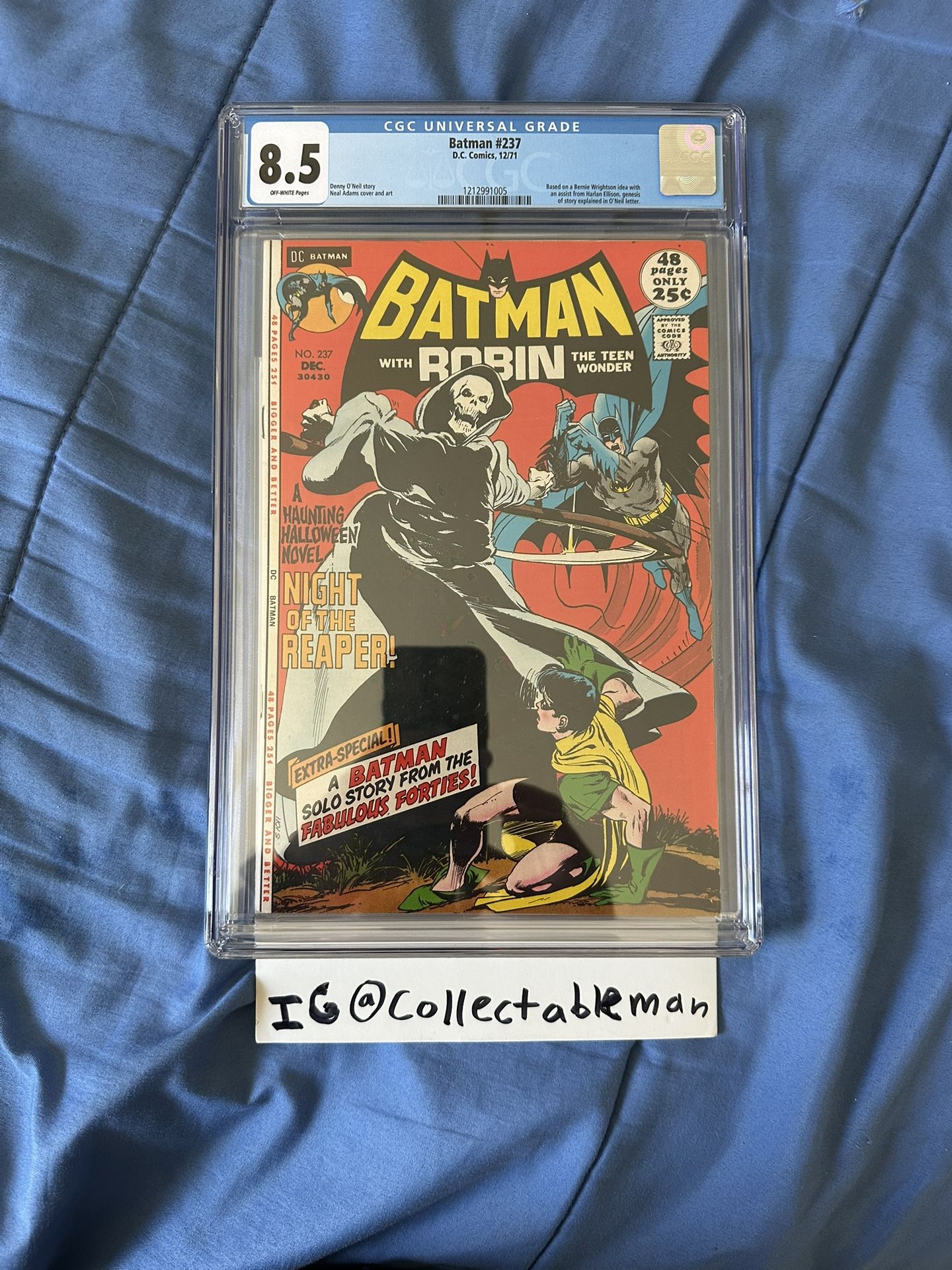 Batman #237 CGC 8.5 (1971) Based on Bernie Wrightson Idea DC Comics