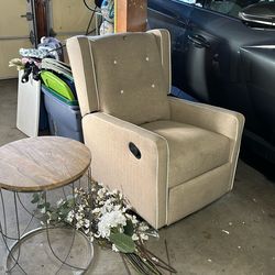 Super Comfortable Cute Tan Glider Swivel Recliner