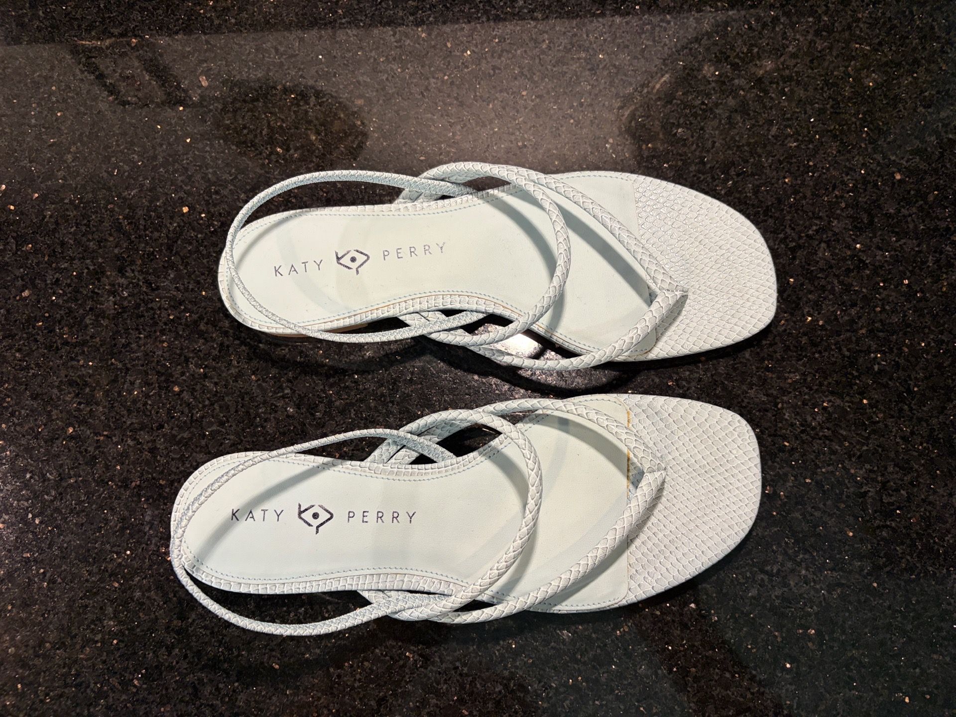Katy Perry Women's Claire Sandal Flat Tranquil Blue KP2108 Size 10M/40