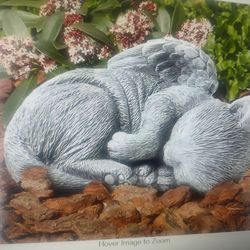 Cat memorial angel garden statuaries