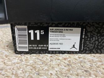Air Jordan 3 x Tinker (Size 11.5)