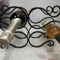 Wrought Iron 6 Bottle Wine Holder