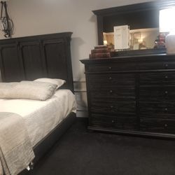 Queen Bed  and Nightstand 