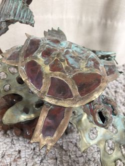 Metal Sculpture Sea Turtle