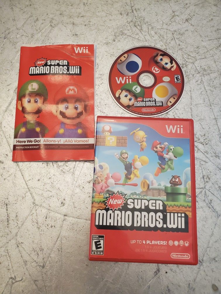 Nintendo wii New Super Mario bros wii CIB video game
