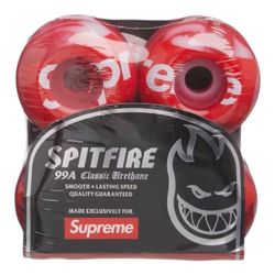 NEW Supreme x Spitfire Shop Logo Skateboard Wheels Set of 4 Red Swirl 54mm FW21 RARE