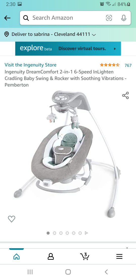 Ingenuity Dream.comfort 2 In 1 Baby Swing And Rocker