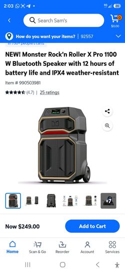 Monster Rock'n Roller X Pro 1100 W Bluetooth Speaker