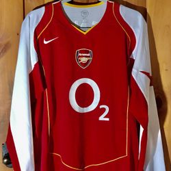 Authentic RARE Nike Thierry Henry Arsenal FC Soccer Team Long Sleeve Jersey