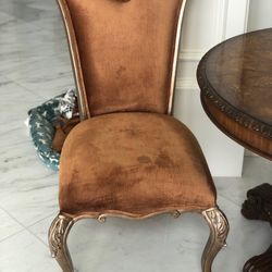 vintage Italian french hand md metallic wood Chairs