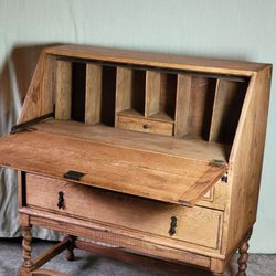 Vintage Desk With Fold Down Cover