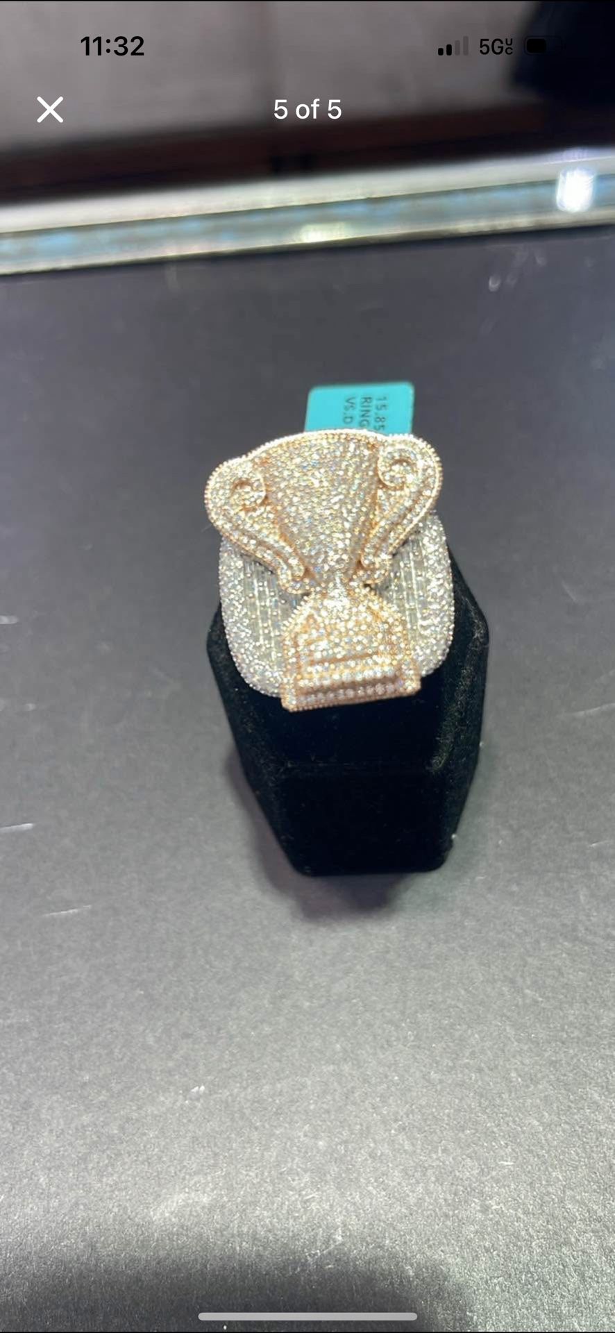 Exclusive Rose Gold And Silver Mossanite Ring