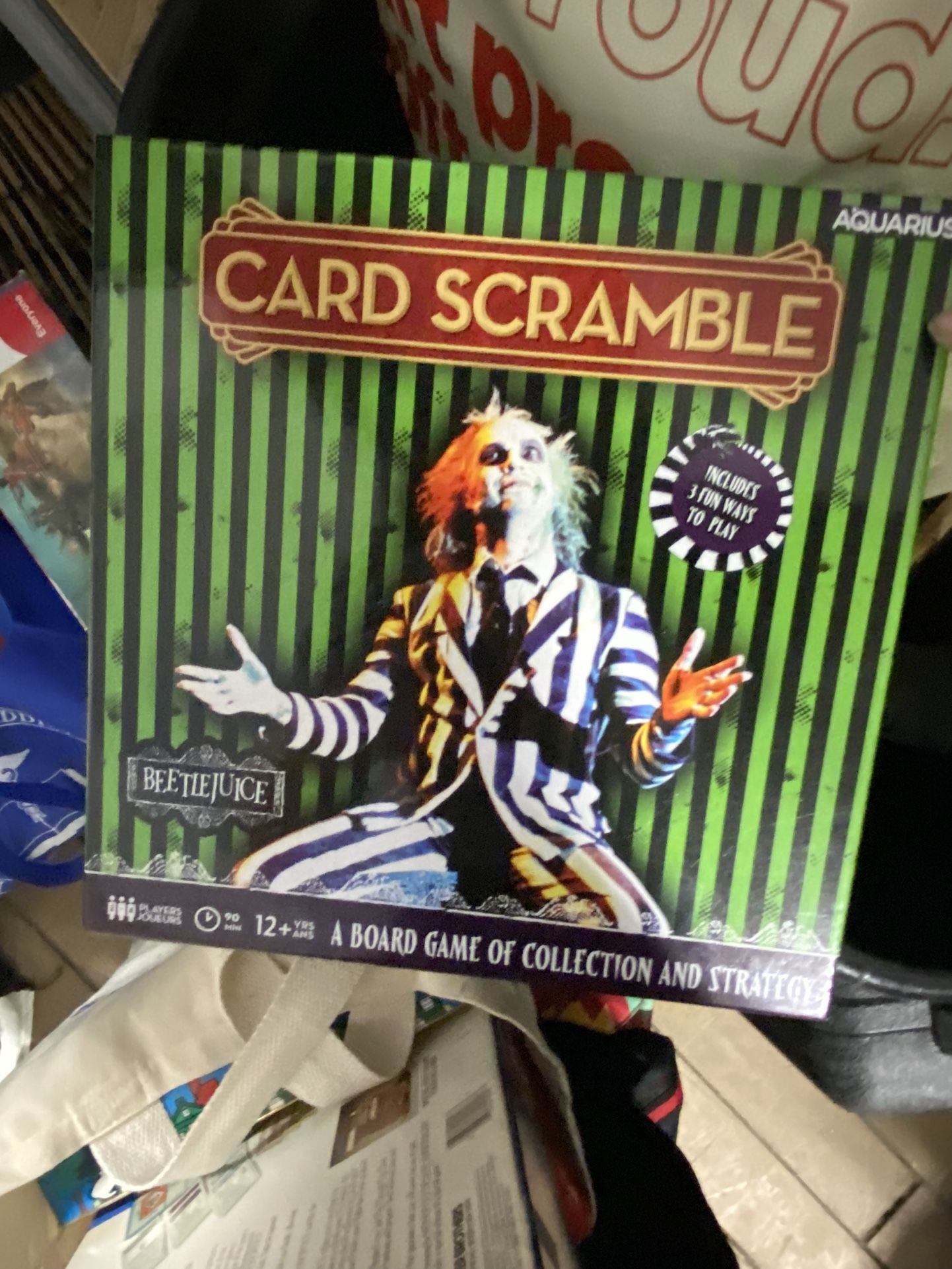 Beetle juice Card Scramble