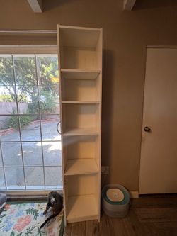 White bookshelf