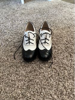 Black and White Oxford style heels