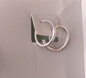 Tiny Huggie Sterling Silver Earring Hoops