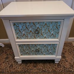 Large Girls Night Stand Table Bureau Bedroom Furniture Mermaid Print Solid Wood