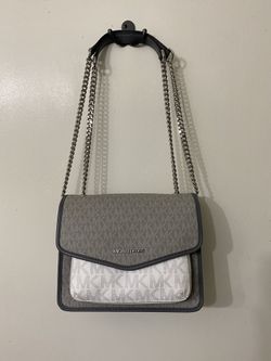 MICHAEL KORS Convertible Gray & White Purse