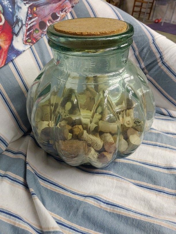 Large Vintage Glass Jar With Lid