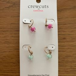 Brand New Crewcuts Hypoallergenic Earring Set