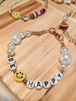 Happy Face Trendy Beaded Bracelets