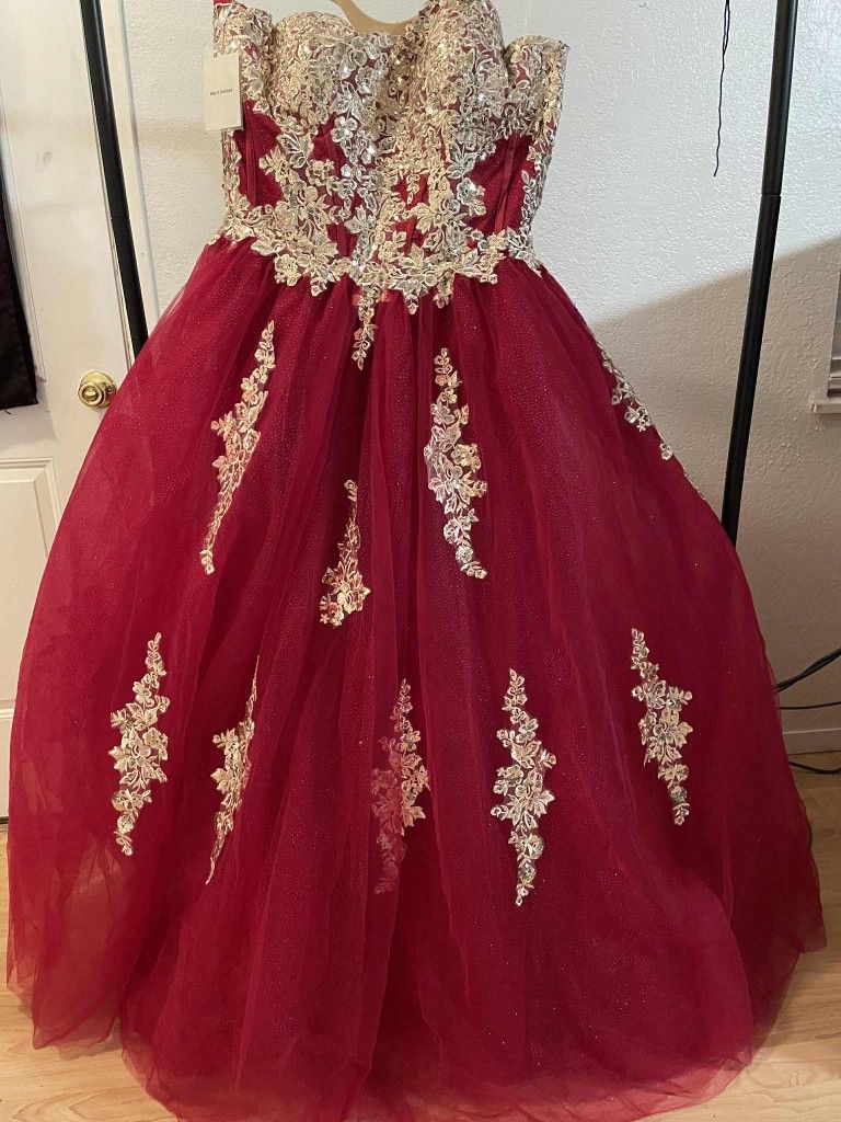 Red And Gold Ballgown 