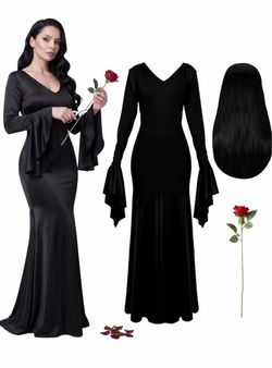 Morticia Halloween Costume Dress